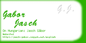 gabor jasch business card